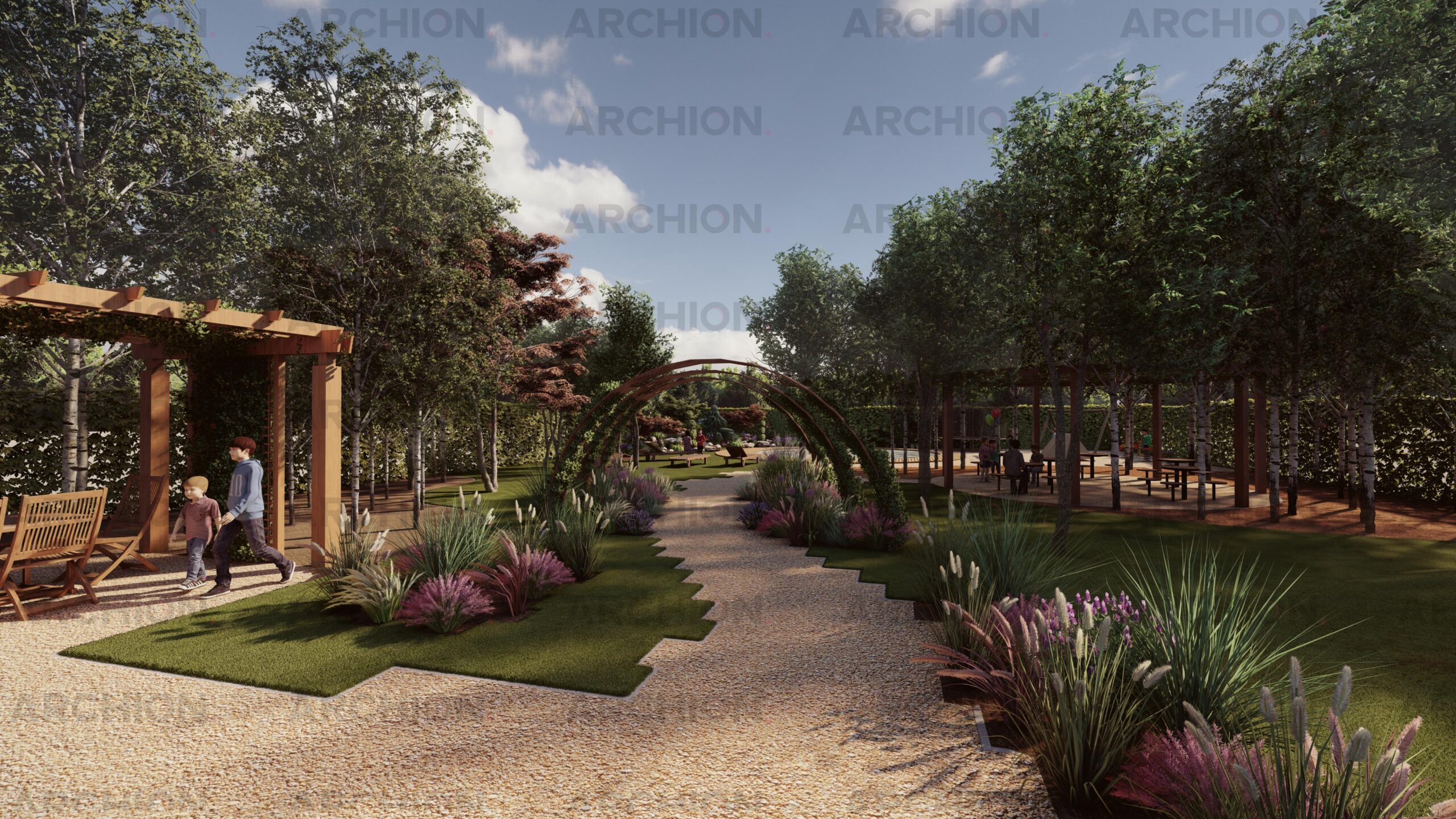 Alee gradina cu plante